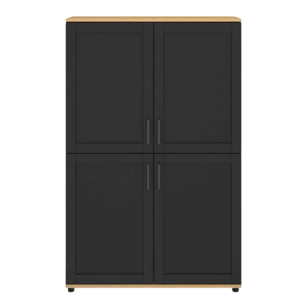 **Armoire de rangement moderne en bois et métal**