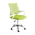 **Titre technique : Chaise de bureau ergonomique avec dossier en maille verte et roulettes**